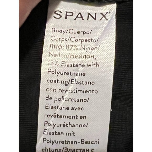 SPANX Womens Faux Leather Wide Waistband Leggings Pants Sz M - Picture 14 of 16